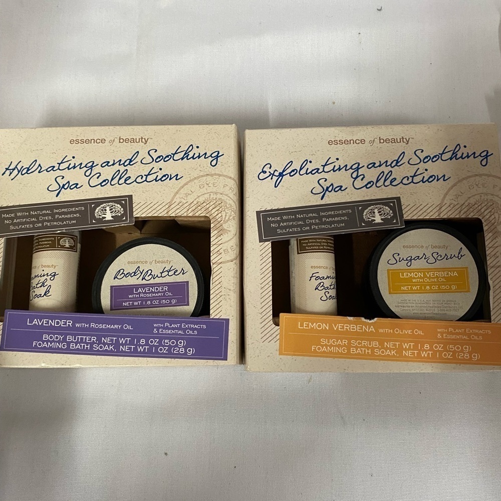 Lot of 2 Essence of beauty Spa Collection Lavender and Lemon Verbena (CW)